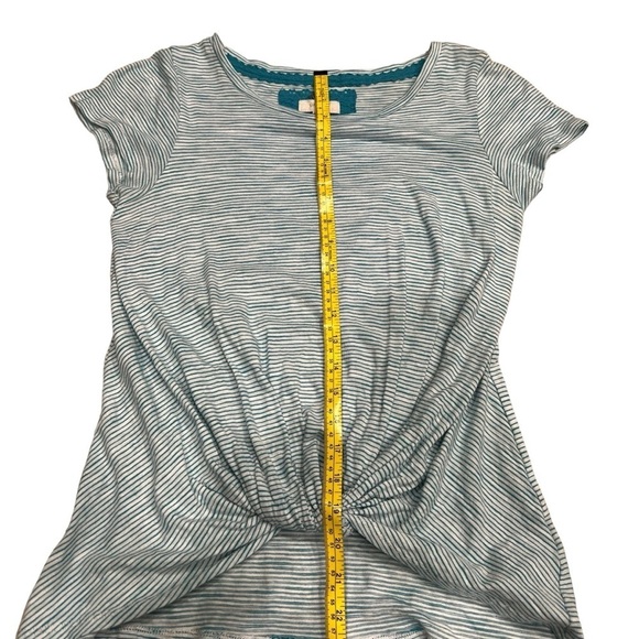 Cupio Women’s Striped Tie Front Short Sleeve T Shirt Size Medium - Picture 9 of 11